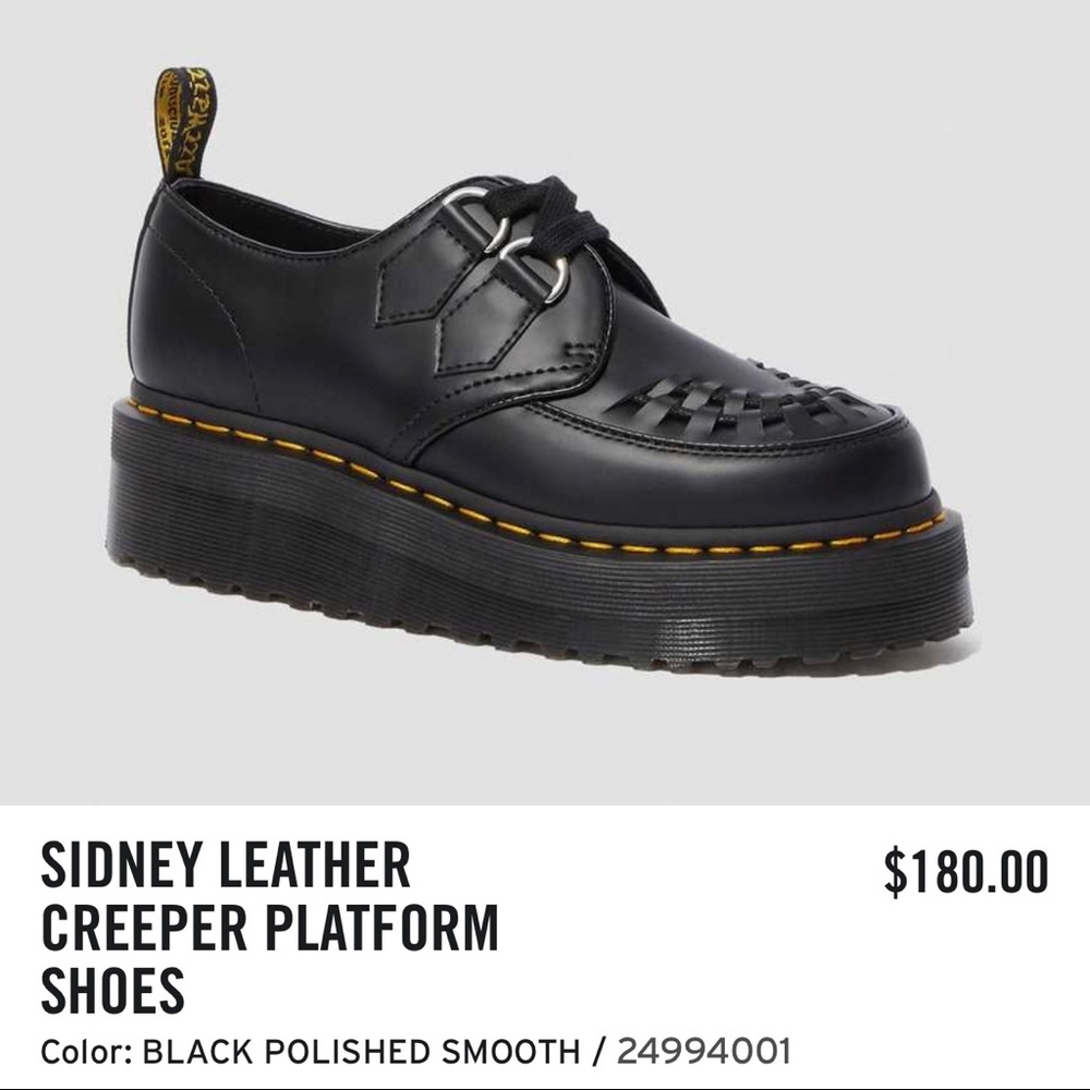 Doc Marten Sidney Leather Creeper Platform Shoes